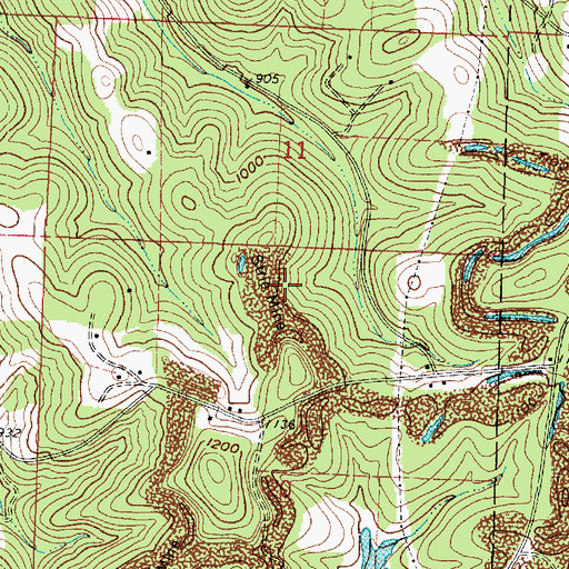 Topographic Map of Mount Dispute School (historical), OH