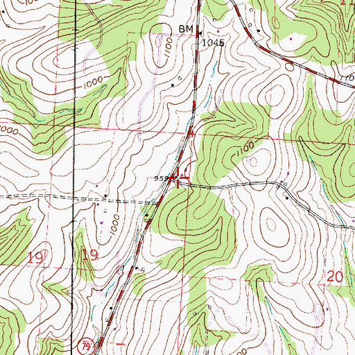 Topographic Map of Goshen School (historical), OH