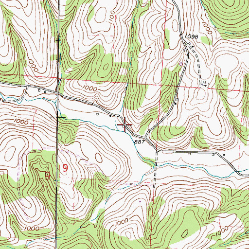 Topographic Map of Neldon School (historical), OH
