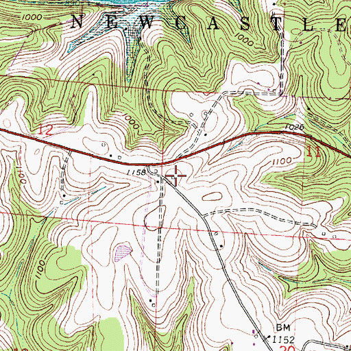 Topographic Map of Nebo School (historical), OH