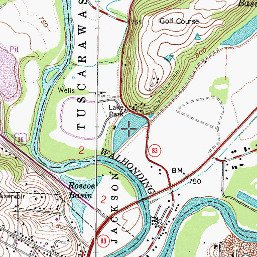 Topographic Map of Middle Basin, OH