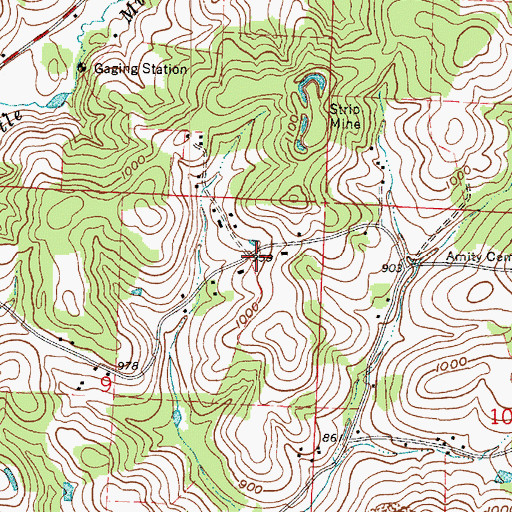 Topographic Map of School Number 1 (historical), OH