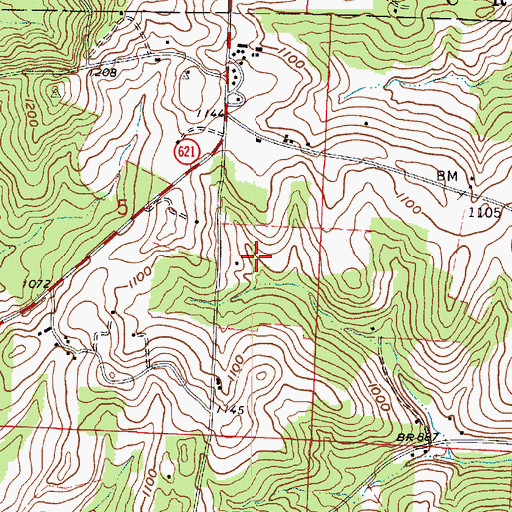 Topographic Map of North Appalachian Experimental Watershed, OH