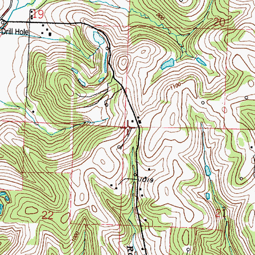 Topographic Map of Hines School (historical), OH