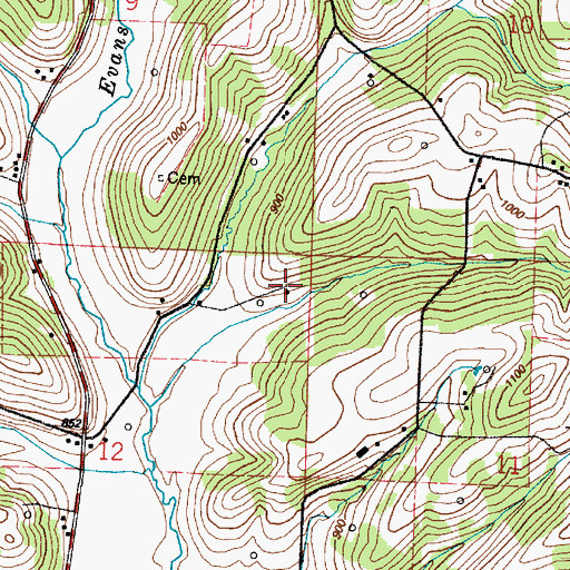 Topographic Map of Rocky Point School (historical), OH