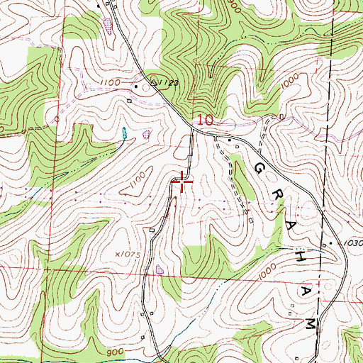 Topographic Map of Clark School (historical), OH