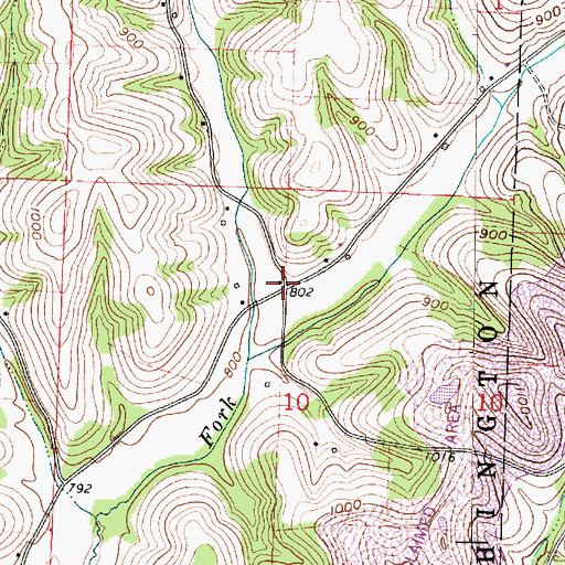 Topographic Map of Hamilton School (historical), OH