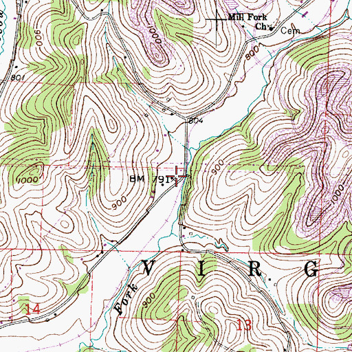 Topographic Map of Wright School (historical), OH
