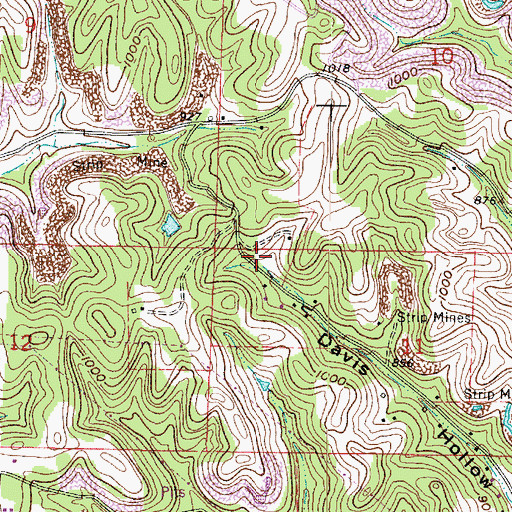 Topographic Map of Holdsworth School (historical), OH