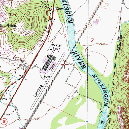 Topographic Map of Franklin Station (historical), OH