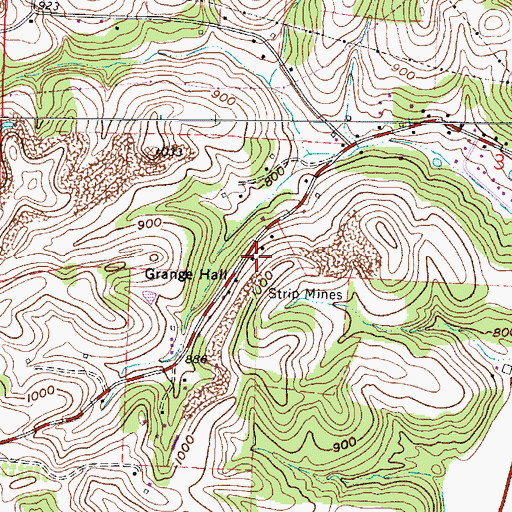 Topographic Map of Bowman School (historical), OH