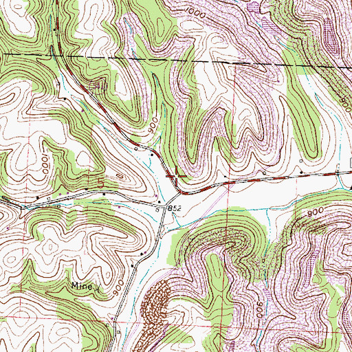 Topographic Map of Bacon Run School (historical), OH