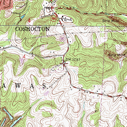 Topographic Map of Clark School (historical), OH