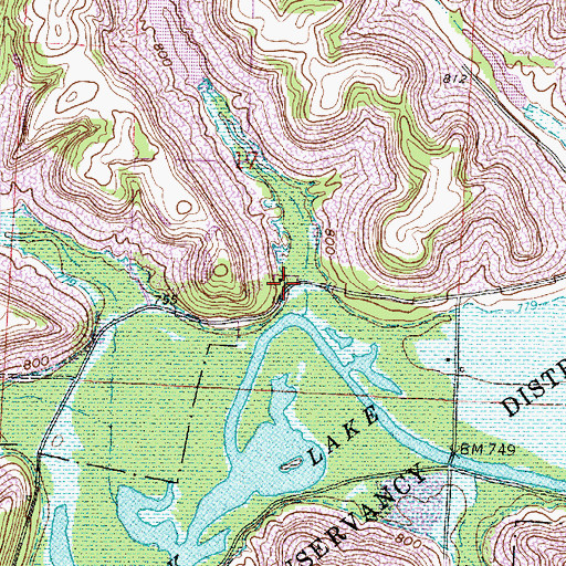Topographic Map of Saltworks School (historical), OH