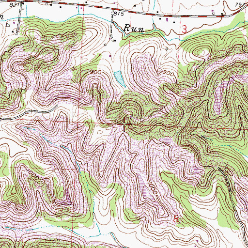 Topographic Map of Trio School (historical), OH