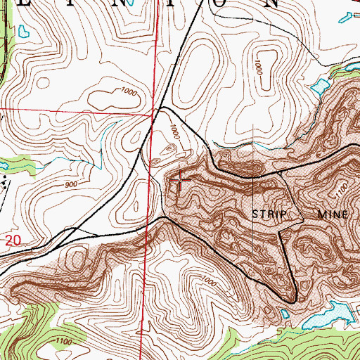 Topographic Map of Roahrig Hill, OH