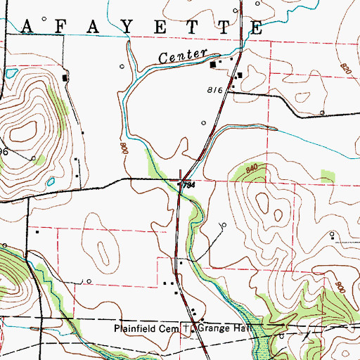 Topographic Map of Block School (historical), OH