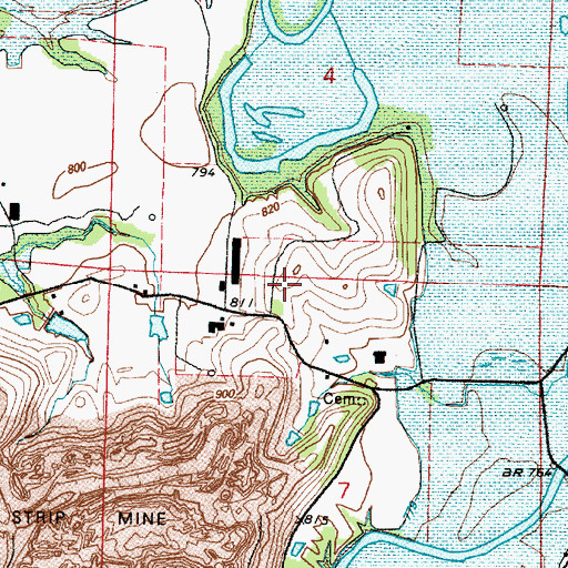 Topographic Map of North Bend School (historical), OH