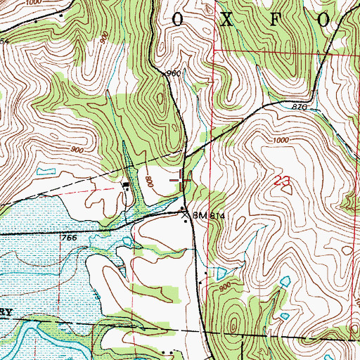 Topographic Map of McCune School (historical), OH