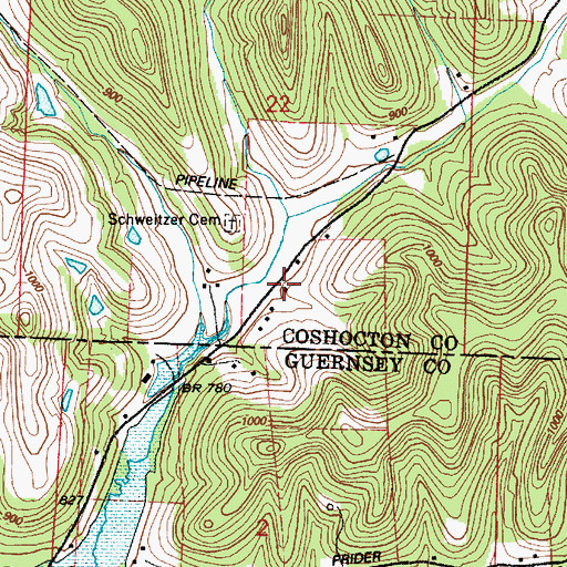 Topographic Map of Marlatt School (historical), OH