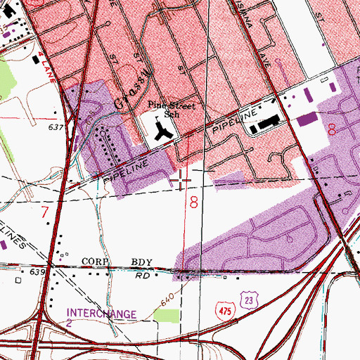 Topographic Map of Bicentennial Park, OH