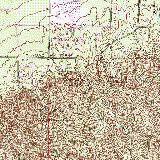 Topographic Map of Rosemary Lodge, AZ