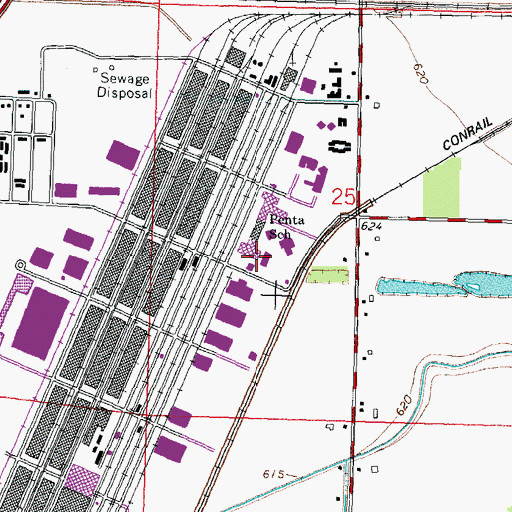 Topographic Map of Michael J Owens Technical College, OH