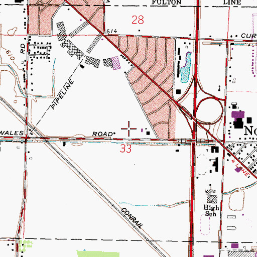 Topographic Map of Central Park, OH