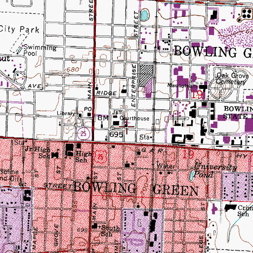 Topographic Map of Trinity United Methodist Church, OH
