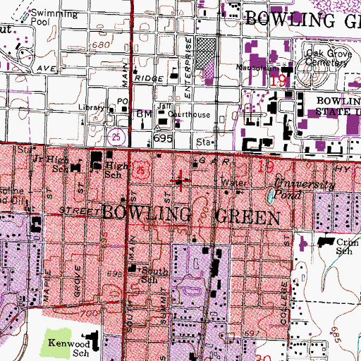 Topographic Map of Saint Aloysius Catholic Church, OH