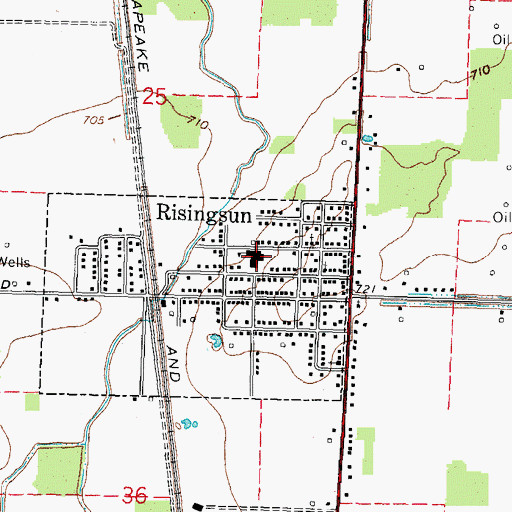 Topographic Map of Lakota Central Elementary School, OH