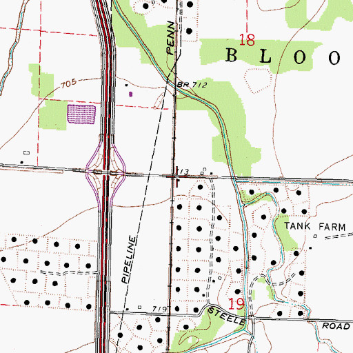Topographic Map of Oil Center (historical), OH