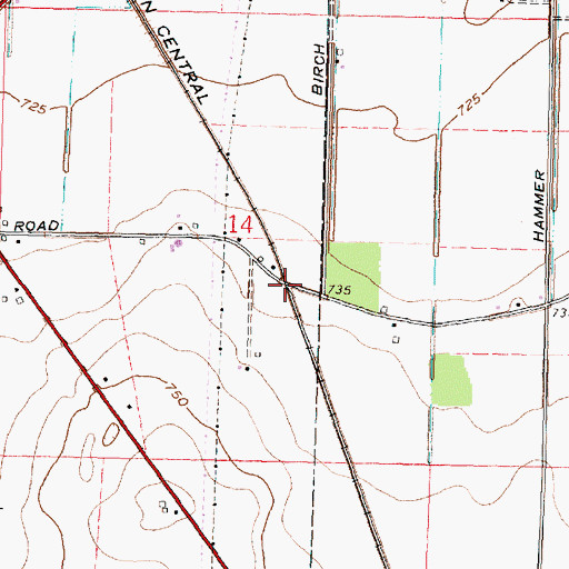 Topographic Map of Norris Station (historical), OH