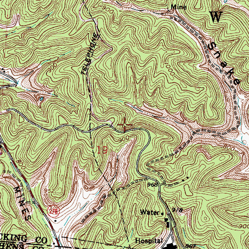 Topographic Map of Candy Town, OH