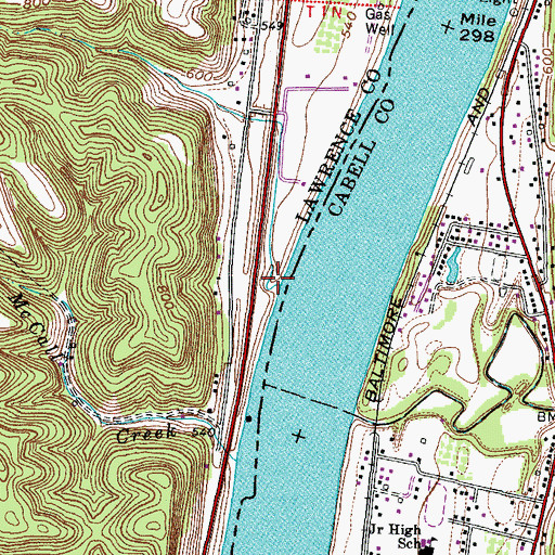 Topographic Map of Michaels Run, OH