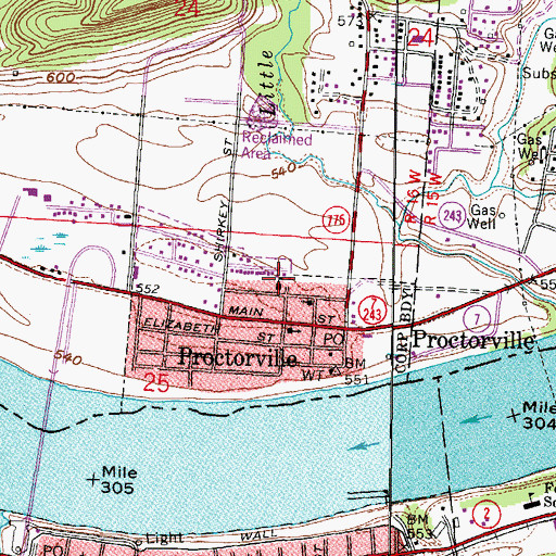 Topographic Map of Fairland Number 1 Elementary School, OH