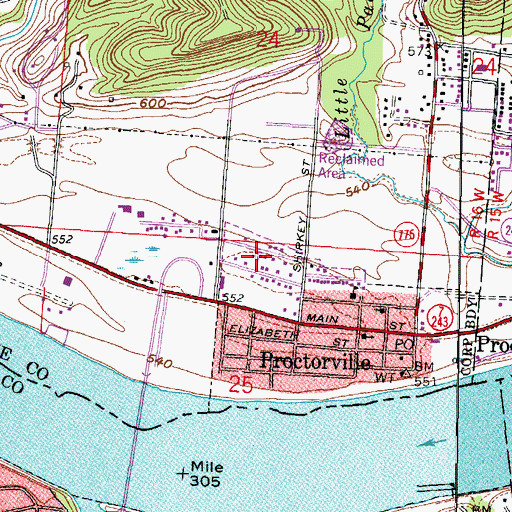 Topographic Map of Sunny Acres, OH