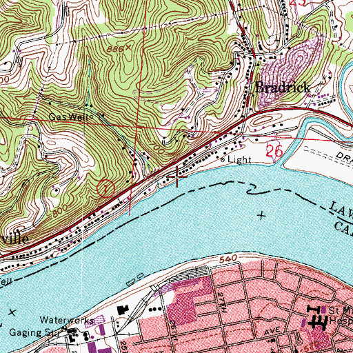 Topographic Map of Gardners Landing, OH