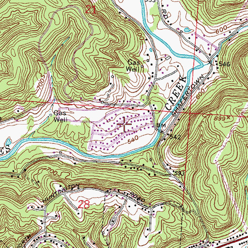Topographic Map of Brentwood, OH