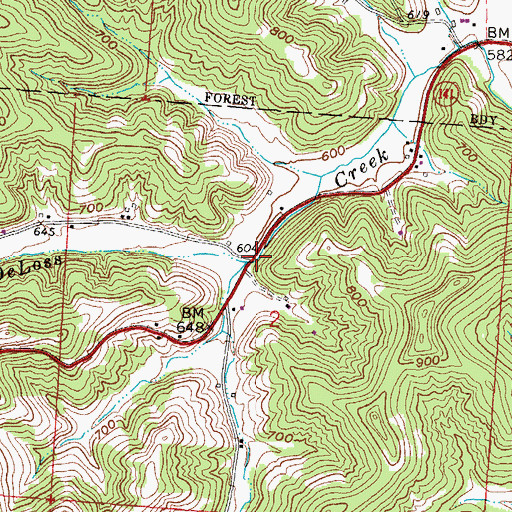 Topographic Map of Manker (historical), OH