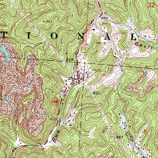 Topographic Map of New Castle, OH