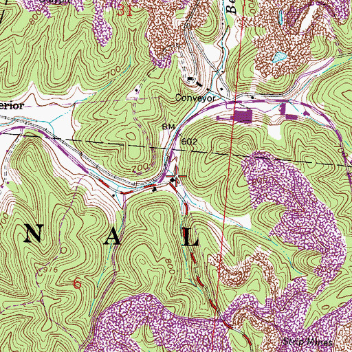 Topographic Map of Center Furnace (historical), OH