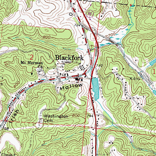 Topographic Map of Blackfork Elementary School, OH