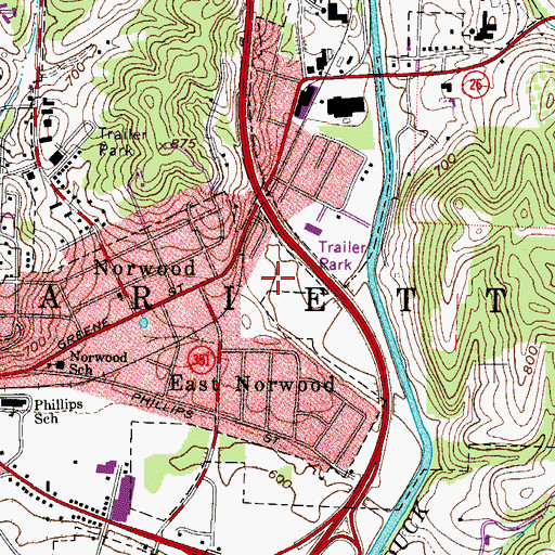 Topographic Map of Buckeye Park, OH