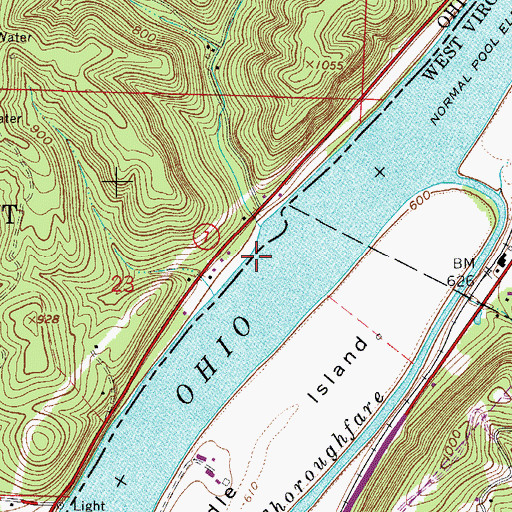 Topographic Map of Reynolds Landing, OH