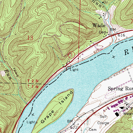 Topographic Map of Schoosters Landing, OH