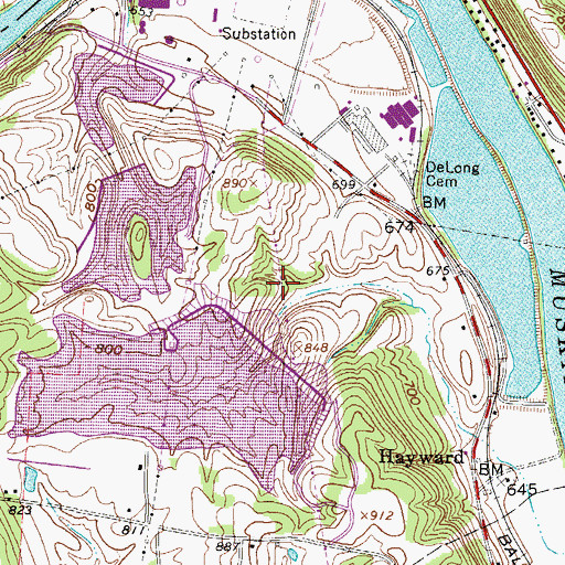 Topographic Map of Ruraldale School (historical), OH