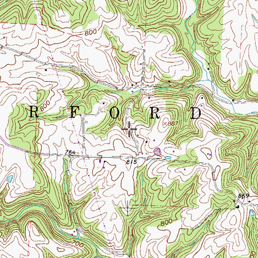 Topographic Map of Laurel Hill School (historical), OH