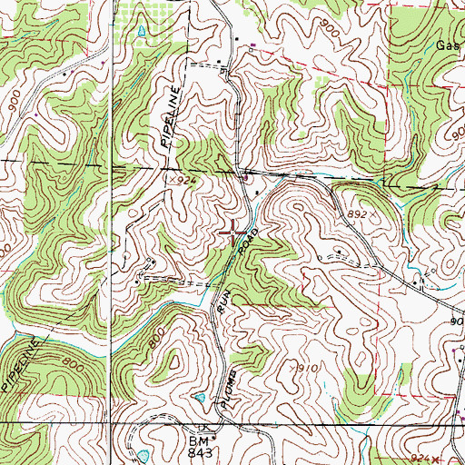 Topographic Map of Glendale School (historical), OH