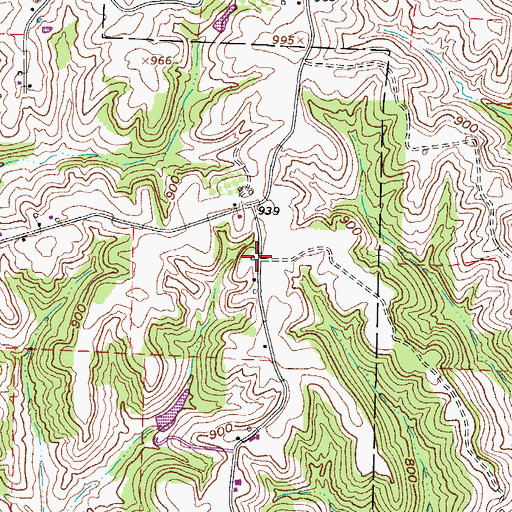 Topographic Map of East Salem School (historical), OH
